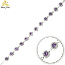 Gümüş Zirkon Taşlı Bilezik / Bileklik